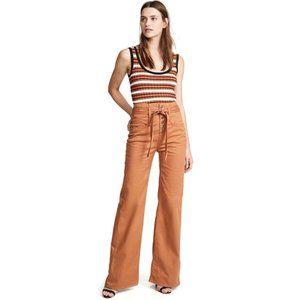 Veronica Beard Jean Rosanna Corset Wide Leg Pants